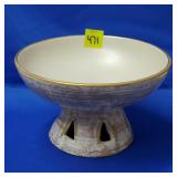 Royal Haeger 707S Gold Tweed 22k Gold Candy Dish