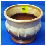 Royal Haeger 667 Mocha Drip Glaze Planter - MCM