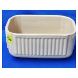 Royal Haeger 225 Cream Glaze Ribbed Planter - MCM
