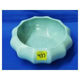 Royal Haeger Scalloped Turquoise Planter Bowl
