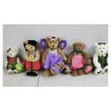 (5) Spring Garden Themed Boyds Bears Lot