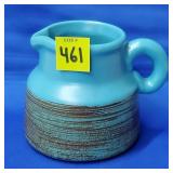 Royal Haeger Turqouise Creamer w/ Brown Striated