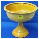 Royal Haeger Amber/Mustard Mottled Glaze Pedestal