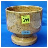 Royal Haeger Brown Mottled Glaze Pedestal Planter