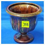 Royal Haeger Brown w/ Moss Drip Glaze Pedestal
