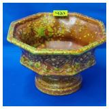 Royal Haeger #203 Brown w/ Green Splatter Planter