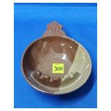 Royal Haeger 2119 Brown Drip Soup Bowl Ashtray -