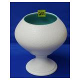 Royal Haeger PebbledWhite w/ Turqouise Goblet Vase