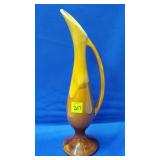 Royal Haeger 4044 Brown Drip Glaze Ewer Vase - MCM