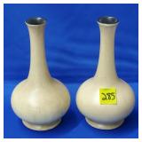 Pair of Royal Haeger Brushed Ivory Onion Vases