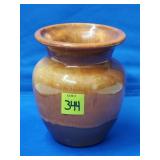 Royal Haeger Caramel & Brown Drip Vase - MCM