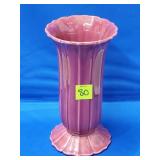 Royal Haeger Maroon/Cranberry Glaze Trumpet Vase