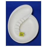 Royal Haeger USA 153 White Textured Ashtray - MCM