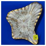 Royal Haeger USA 169 Gold Tweed Candy Dish - MCM