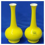 Set of 2 Royal Haeger Yellow Glaze Onion Vases