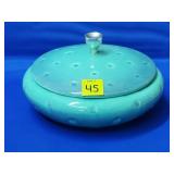 Royal Haeger R1579S Turqouise Dimpled Candy Dish