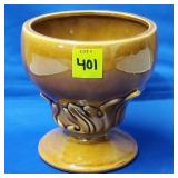 Royal Haeger Pumpkin Gold Floral Leaf Planter -