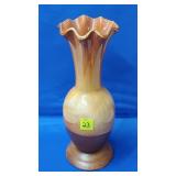 Royal Haeger Orange Cedar Drip Glaze Fluted Vase