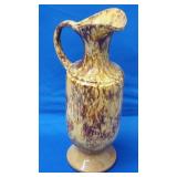 Royal Haeger Brown & Cream Flame Glaze Ewer - MCM