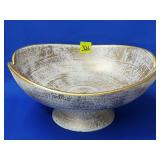 Royal Haeger #306 Gold Tweed 22k Compote Center-