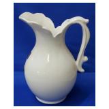 Royal Haeger USA White Glaze Pottery Pitcher