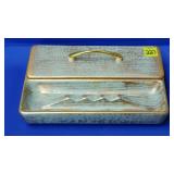 Royal Haeger USA 702 Green Gold Tweed Ashtray