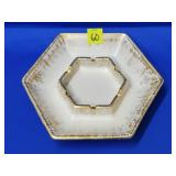 Royael Haeger 1066 Gold Tweed 22k Gold Ashtray