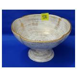 Royal Haeger RG114 Gold Tweed 22k Compote Bowl