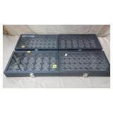 Lot of 4 Glass Top Display Cases w/ Foam Inserts