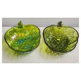 Pair of Indiana Glass Grape Harvest Avocado &