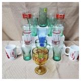 Lot of Assorted Coca Cola Glasses
