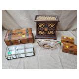 Large Lot of Vtg Jewelry Box, Trinket Boxes