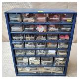 Metal Bit Organizer Cabinet w/ Odds & Ends