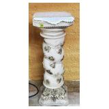 32 3/4' H Grape Vine Motif Plaster Paris Pedestal