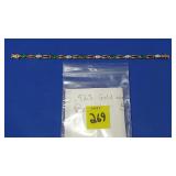 .925 Gold Over Sterling 7' Bracelet