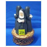 Vintage Porcelain Handpainted Nun Musical