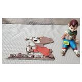 Vtg Howdy Dooy Plastic Toy & The Terry Bears