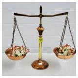 15 3/8' Brass/Copperplated Balance Scale