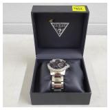 Guess Men's Stainless Tone Wristwatch 10mm Water