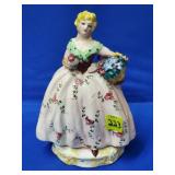 8 3/4' H Italian Porcelain Lady Figurine