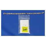 14k Gold Multi-Gemstone Bracelet - 7.5' L