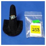 Unmarked 14k Gold Blue Topaz Ring - Size 9