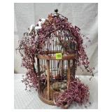 18 1/4' H Wood Decorative Bird Cage