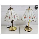 Lot of 2 Roses Floral Table Lamps - 21' H