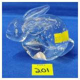 Bunny Bubble Glass Paperweight