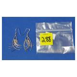 Pair fo .925 Silver MG Dangle  Earrings