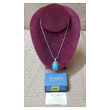 Lia Sophia Genuine Turquoise Necklace w/ Box