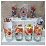 Libbey Autumn Leaves Tumblers, Coca Cola