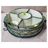 Temptations Divided Sterving Tray w/ Center Dip