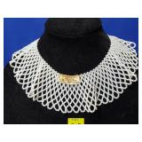 Vtg Italian Handmade Seed Bead Collar Necklace -
